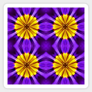 Royal Purple Violet Primrose With Gold Pattern 2 Sticker